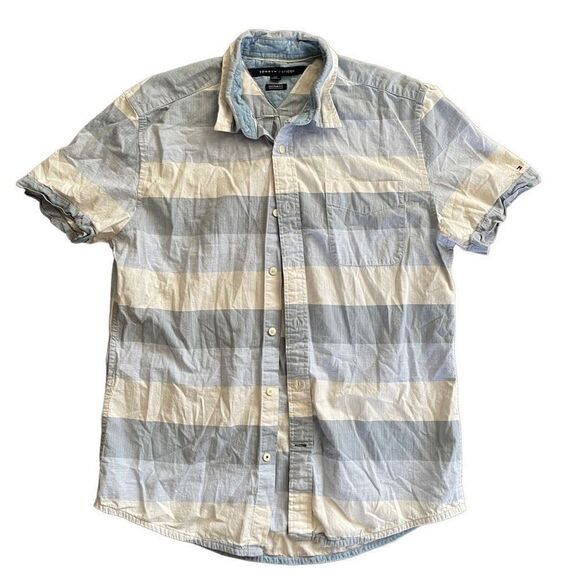 Tommy Hilfiger Button Down Collared Top L - Picture 1 of 4